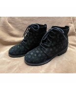 Girls Stride Rite Black Suede Leather Hiker&#39;s Boots- Size 3M - $25.81 CAD