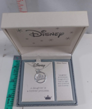 Disney Kohl&#39;s Fine Silver Plated Charm necklace a daughter is a forever princess - £31.65 GBP