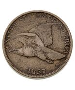 1857 1C Flying Eagle Cent in Fine Condition, Brown Color, Nice Detail fo... - €59,45 EUR