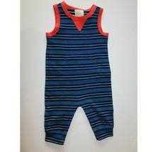 First Impressions Baby 0-3M Navy Sea Blue Striped Pocket Snaps Tank Romp... - $12.61
