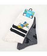 DISNEY Mickey Mouse &amp; Friends Socks 6-12 Donald Duck 2 Pair Crew New - £11.60 GBP