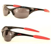 NCAA Wisconsin Badgers Badger Moon Logo Style Black Half Sport Sunglasses - £13.02 GBP