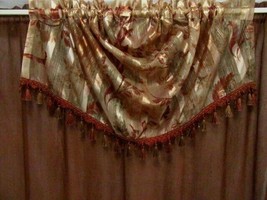 JCPenney Everiste Burgundy Bronze 6-PC Semi-Sheer Drapery Panels and Val... - £60.67 GBP