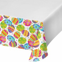 Easter Egg Toss Tablecover Tablecloth Plastic 54 x 102 Border Print - £5.56 GBP