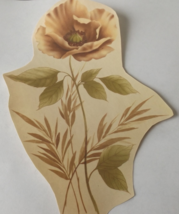 1 Poppy Flowers Waterslide Ceramic Decals 7.5&quot; - Vintage - $3.75