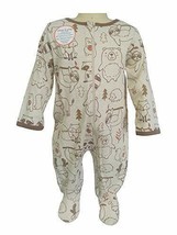 Wonder Nation Baby Boys&#39; Woodland Animals  Long Sleeve Zip Sleep N Play ... - £11.89 GBP