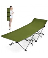 Folding Camping Cot with Side Storage Pocket Detachable Headrest-Green -... - $2,450.98 MXN