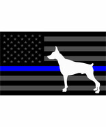 Thin Blue Line Doberman Tactical Police Law Enforcement Reflective Windo... - $80.01 MXN+