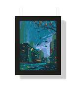 Framed Vertical Poster - Autumn Breeze Cityscape Art - $1,383.91 MXN