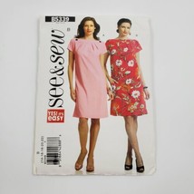 See &amp; Sew B5339 Sewing Pattern Misses&#39; Dress A/B Size 14-22 Uncut Complete - £5.50 GBP
