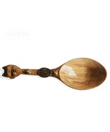 Hand made African Teak wood Ceremonial Spoon with Tribal Figurine Mask H... - $169.00