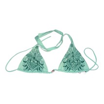 Victorias Secret Swim Print Bikini String Top Light Green No Padding Halter Sz L - £9.30 GBP