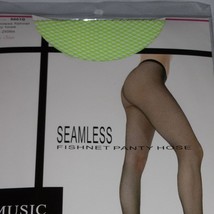 Halloween Costume Adult Womans Lime Green Neon Fishnet Nylons Pantyhose ... - £10.23 GBP