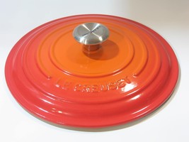 New Le Creuset Cast Iron #22 Lid Only Flame For Round Casserole 3.5 Qt - £71.65 GBP