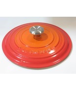 NEW Le Creuset Cast Iron #22 LID ONLY FLAME for Round Casserole 3.5 Qt - £70.17 GBP