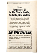 1969 Air New Zealand Airlines Advertisement Vintage Aviation Travel G2C - $368.75 MXN