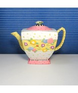 1999 Mary Engelbreit Square Meadow Teapot  with Pastel Flowers Michel &amp; ... - £37.36 GBP