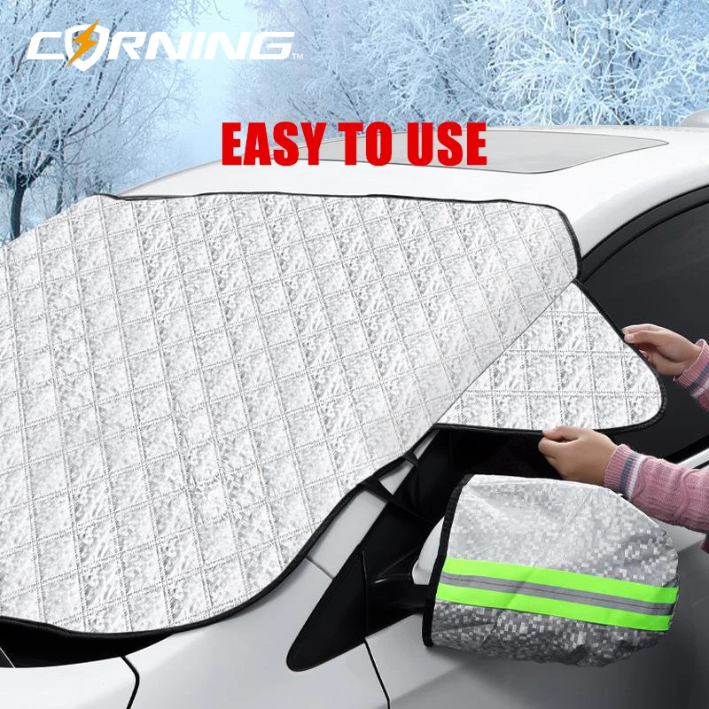 Car Covers Outdoor Waterproof Half Cover Front Glass Rain Exterior Winter - £19.51 GBP