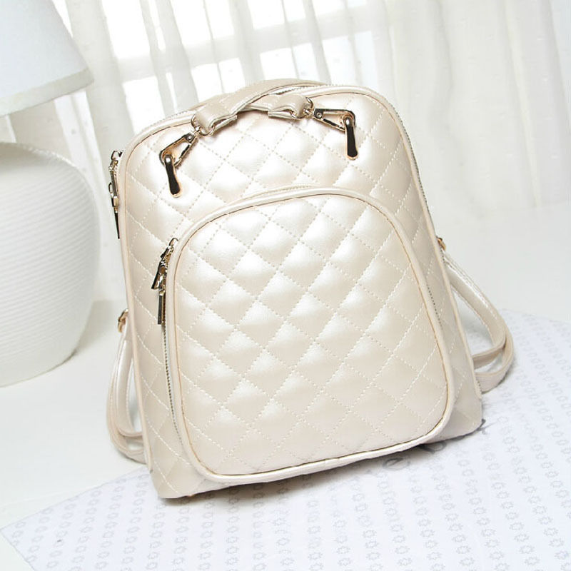 New Womens Quilted Design School Tote Handbag Shoulder Bag Backpack Satchel Bags - $31.89