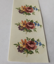 29 Mixed Flowers Waterslide Ceramic Decals 1.25&quot;  - Vintage - $3.75