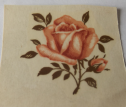 12 Pink Roses Waterslide Ceramic Decals 1.5&quot;  - Vintage - £2.99 GBP
