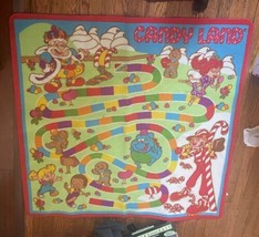 Candy Land Game Rug 40&quot; X 40”  Player Tokens, Plastic Carrying Case No c... - £17.48 GBP