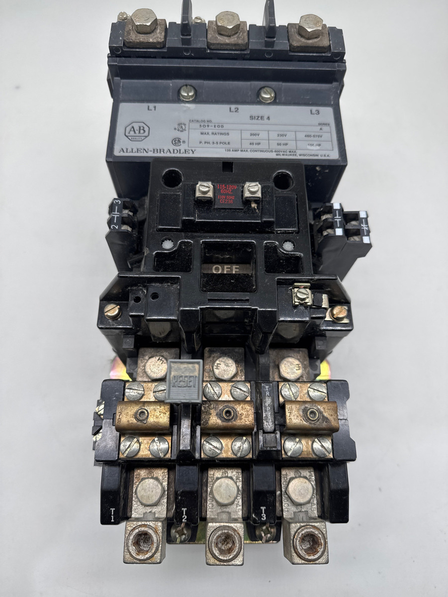 Allen-Bradley 509-EOD SER.A Starter Size 4 40-100HP 600VAC 135A  - $325.00