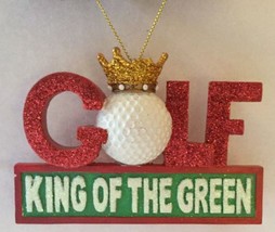 Trimmerry KING OF THE GREEN Golf Ornament / Package Topper Fun Stocking Stuffer  - $14.94