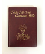 Catholic Child&#39;s First Communion Bible-Maroon Imitation Leather - $16.24 CAD