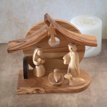 5 Piece, Handmade Olive wood Nativity Set Made in The Holy land, Home Decor Nati - £119.86 GBP