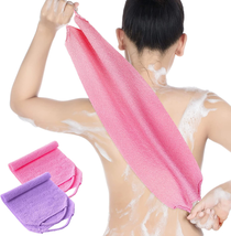 Back Scrubber for Shower Exfoliating Washcloth Back Cloth Body Extended ... - £10.07 GBP
