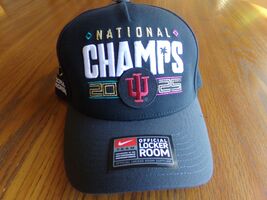 INDIANA HOOSIERS "2025 National Champions" Black Hat SnapBack (M/L) New ... - $21.77