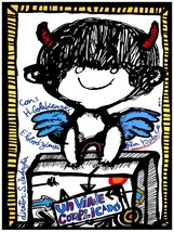 Decoration Poster.Devilish ANGEL Traveler.Children Decor.Room wall.In Spanish - $17.10+