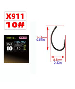 Hirisi 15pcs High Carbon Steel Carp Fishing Hooks Micro Barbed with Eye ... - $9.51 CAD
