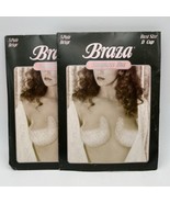 Braza Strapless Bra Self Adhesive Bust SZ D Cup BEIGE 7 Pair Total 5 NEW... - $9.74