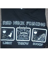Funny Fishing Mens Black T-Shirt, (RED NECK FISHING ) size small NWT - £11.01 GBP