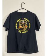 Cobra Kai Logo Karate Kid No Mercy Men&#39;s Black T-Shirt Size L - $11.79
