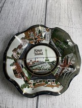 Vintage Kings Island Glass Ruffle Plate Souvenir Candy Trinket Dish 7&quot; D... - $13.00