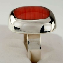 Vintage Mexican Sterling Silver Ring with Spiny Oyster Shell (Size 8.75) - £48.23 GBP