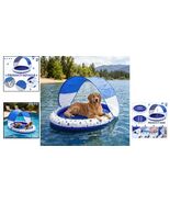 Luxurious Dog Pool Float with Shade Canopy - Comfortable Raft for All Sizes - $115.78