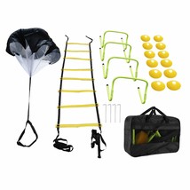 Speed Agility Training Set, Include 1 Resistance Parachute, 1 Agility Ladder Wit - £46.38 GBP