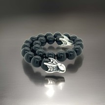 David Yurman Authentic Estate Onyx Spiritual Beads Bracelet 8&quot; Silver DY415 - £194.95 GBP