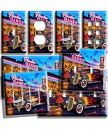 RETRO 50'S DINER HOT ROD CAR LIGHT SWITCH OUTLET WALL PLATES AMERICANA A... - $9.99+