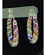 Enduring Jewels Colorful Crystal Hoop Earrings - €12,21 EUR