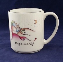 Rosanna Christmas Holiday Whimsical Mug &quot;Comfort And Joy&quot;  Made In Italy Mint - £5.53 GBP