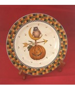 Halloween pumpkin owl moon arrow Sakura Debbie Mumm 2001 ceramic 8 1/8” ... - £5.04 GBP