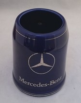 Mercedes Benz Gold Logo &amp; Stripes Over Cobalt Blue Ceramic Beer Stains 5 ¼” Mug - £11.96 GBP