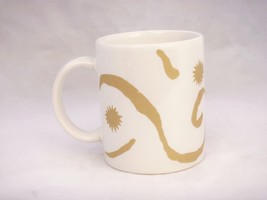  Oscar de la Renta Holiday Ceramic 10 Oz. Coffee Cup Mug White with Gold... - $5.99