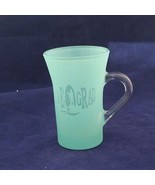 NATIONAL GUARD GREEN FROSTED GLASS COLLECTIBLE  CUP MUG BE O GRAD  4 3/8&quot; - £7.73 GBP