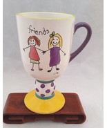 Pfaltzgraff Designer Collection pedestal mug Friends 2 sided Boys girls ... - £6.22 GBP